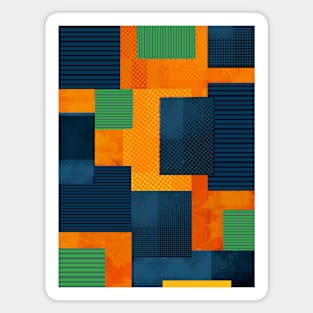 Abstract Patchwork Magnet